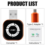 2026 最新 4 合 1 CarPlay 适配器无线 CarPlay 自动镜像链接即插即用-