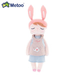 Metoo Original Vintage Angela Plush Doll Toy Rabbit Recheado Animal Personalized Vintage Cloth Baby Girl Doll Gifts for Babies