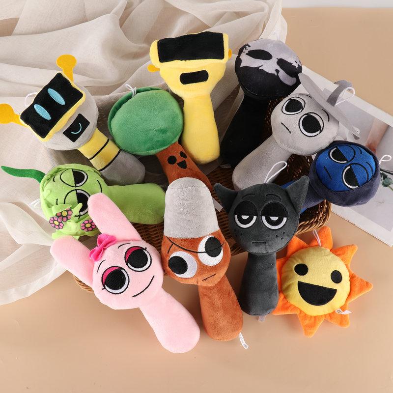 Sprunki Action Figures Mystery Box , Sprunki Mystery Box,Plush Rhythm Box Doll Game Character Surrounding Plush Toys,Office Room Figurine Decor for Adults