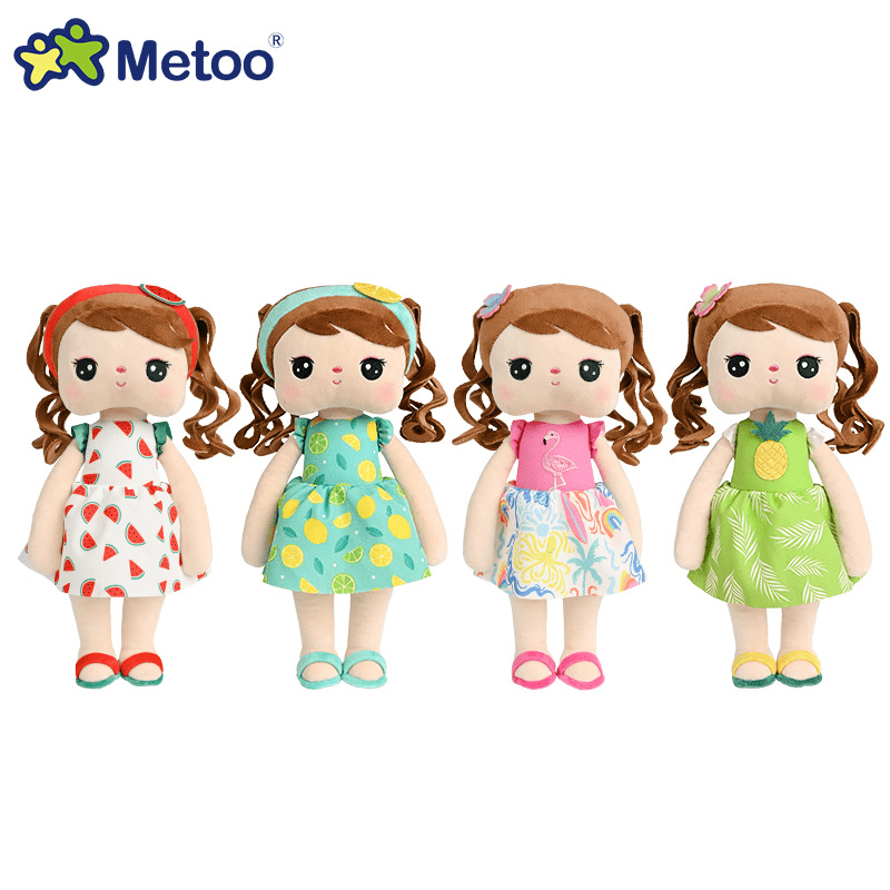 2026 Metoo Dolls Angela Floral Dress Princess Stuffed Doll Cute Sleep Soft Plush Toys