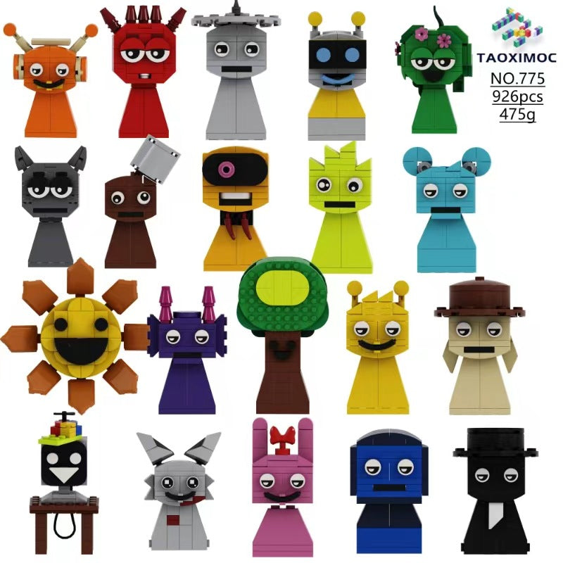 New Sprunki Rhythm Box Monster Game Peripheral Linkage Building Blocks Children's Toy Model Gift for Boys and Girls