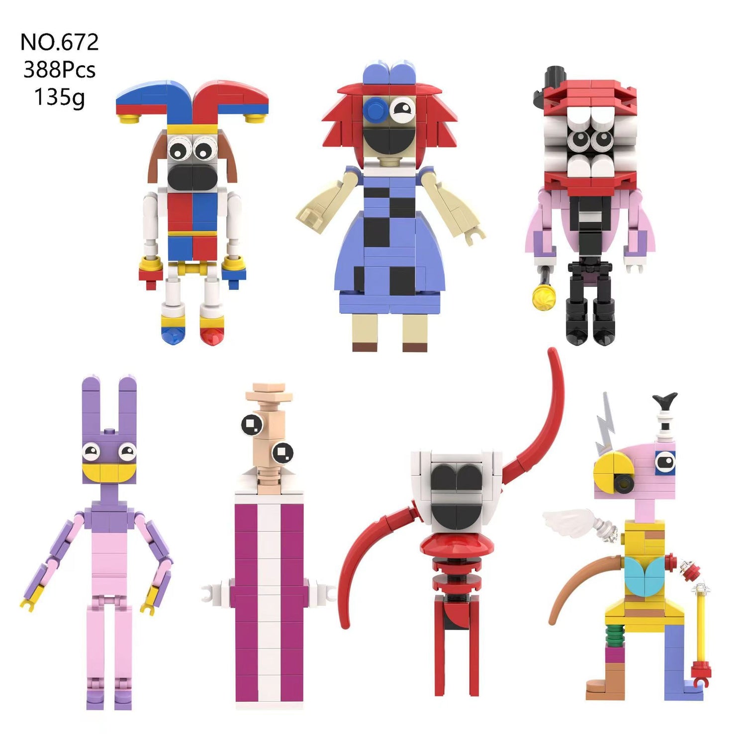 2025 New Sprunki Rhythm Box Blackened Monster Music Game Peripheral Building Block Toy Model Doll