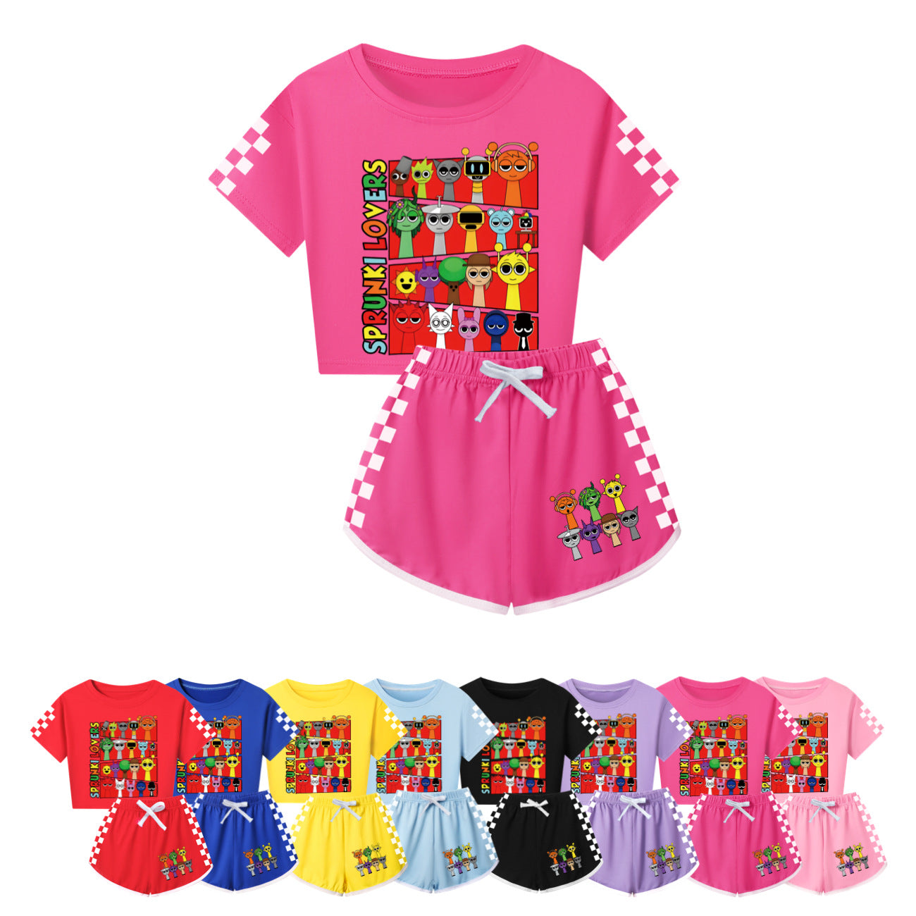 Conjunto de pijama de manga comprida para meninos e meninas, conjunto de shorts de manga curta para adultos e crianças, roupa para pais e filhos, Rhythm Box 