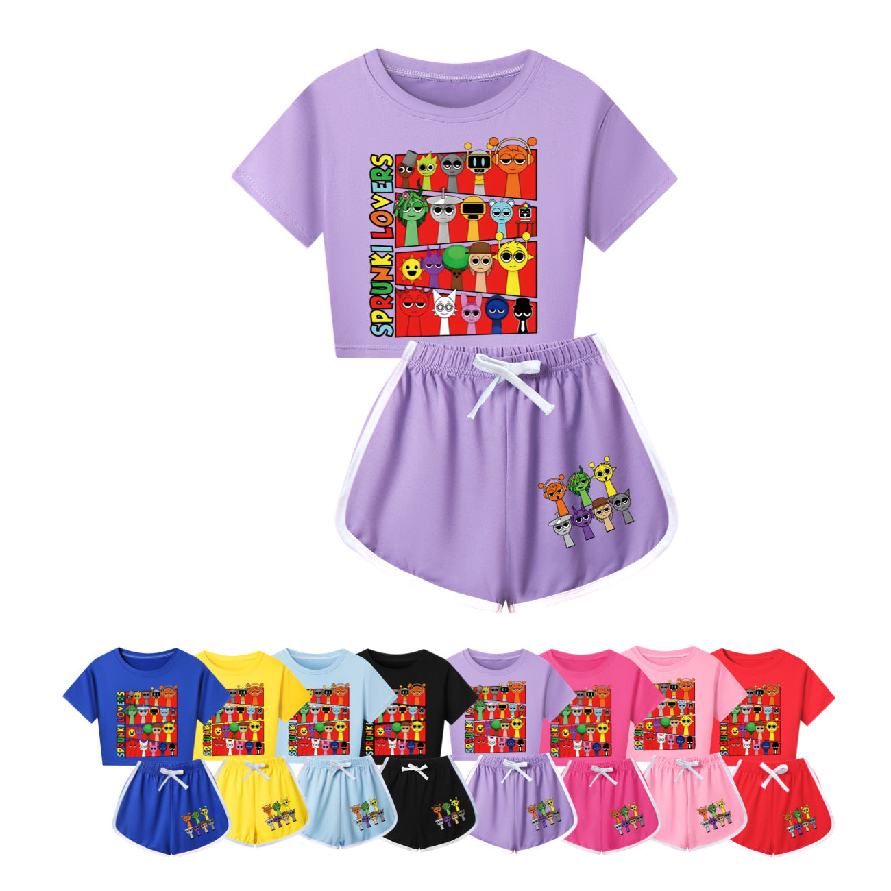 Conjunto de pijama de manga comprida para meninos e meninas, conjunto de shorts de manga curta para adultos e crianças, roupa para pais e filhos, Rhythm Box 
