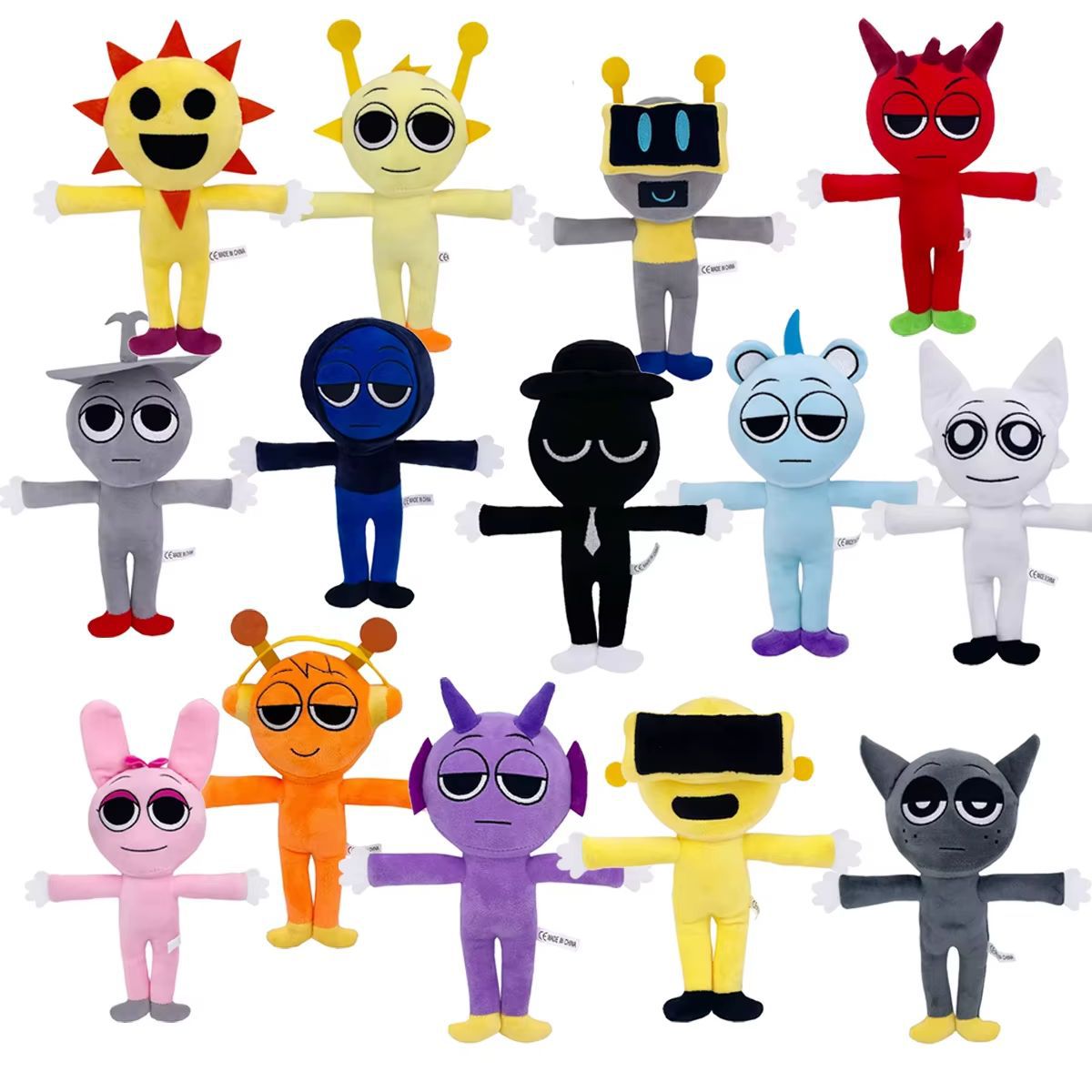 2025 New Design Sprunki Rhythm Box Game Character Peripheral Plush Toy Soft Stuffed Doll Children Gift
